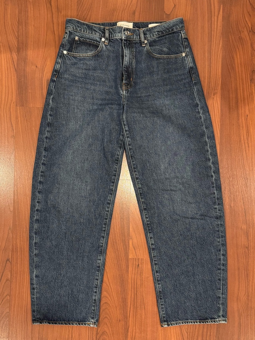 Frame Denim Low Slung Barrel Jeans Kirk Rinse size 28